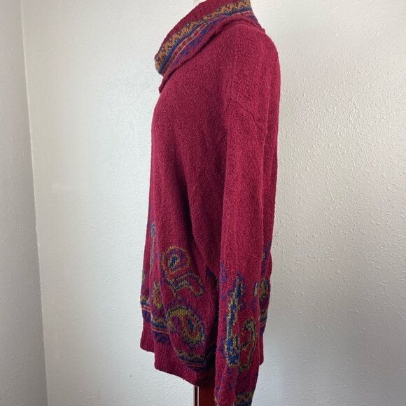 NWT 80’s Liz Sport Womens Acrylic/Wool Blend Turtleneck Sweater Size L - Picture 3 of 6